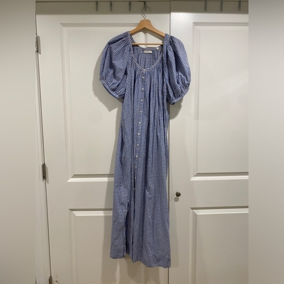 Doen Juno Gingham Sky Somerset Plaid Dress - Picture 1 of 3
